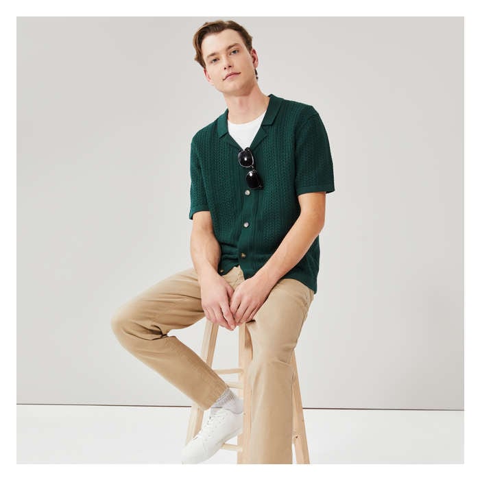 Men's Button-Up Polo Sweater